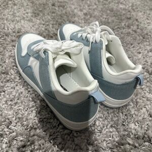 Stylish Green and White Sneakers